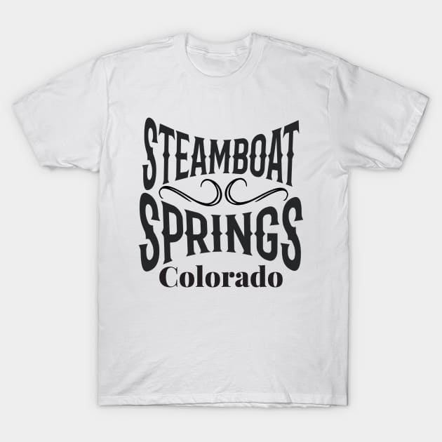 Steamboat Springs Resort Colorado U.S.A. Steamboat Springs makes skiers and snowboarders of all skill levels feel at home. T-Shirt by Papilio Art